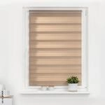 LICHTBLICK Doppelrollo Duo taupe 100% Polyester B/L: ca. 45x150 cm