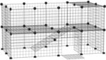 PawHut Laufgitter schwarz Metall B/H/L: ca. 73x73x146 cm