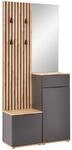 Garderobe Simple anthrazit Eiche Artisan Nachbildung B/H/T: ca. 88x195x35 cm