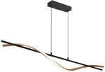 GLOBO LED-H&auml;ngeleuchte Opal dunkelbraun mattschwarz Metall Kunststoff PVC B/H/L: ca.