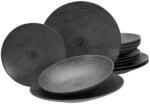 CreaTable Tafelservice Catania anthrazit Steinzeug 12 tlg.
