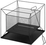 Outsunny Feuerschale schwarz Metall B/H/L: ca. 45x43x45 cm