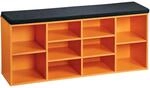 Kesper Schuhregal orange Spanplatte B/H/T: ca. 103,5x48x29,5 cm
