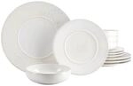CreaTable Tafelservice Unico Toscania offwhite Steinzeug 12 tlg.
