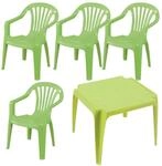 ProGarden Kinderm&ouml;bel-Set gr&uuml;n Kunststoff B/H/L: ca. 38x53x43 cm