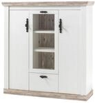 Highboard Florenz wei&szlig; Pinie B/H/T: ca. 139x146x44 cm