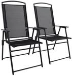 VCM Gartenstuhl-Set anthrazit Aluminium B/H/T: ca. 61x105x56 cm