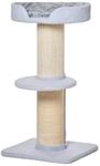 PawHut Kratzbaum hellgrau Sisal B/H/L: ca. 45x91x45 cm