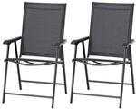 Outsunny Klappsessel grau Metall B/H/T: ca. 58x94x64 cm