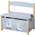 Kesper Kinder-Sitzbank Alpaka grau B/H/L: ca. 60x56x34,5 cm