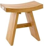 VCM Hocker H braun Teakholz B/H/T: ca. 45x47x29 cm
