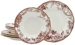 CreaTable Tafelservice Adelaide Rot rot Porzellan 8 tlg.