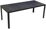 Outsunny Gartentisch schwarz Aluminium B/H/L: ca. 84,5x72x190 cm