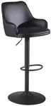 Barhocker schwarz Kunstleder B/H/T: ca. 45x106x45 cm