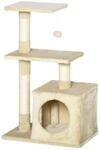 PawHut Kratzbaum beige Sisal B/H/L: ca. 50x80x30 cm