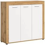 Schuhschrank JAM Eiche Wotan Nachbildung wei&szlig; B/H/T: ca. 120x108x37 cm