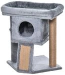 PawHut Katzenbaum hellgrau Polyester B/H/L: ca. 40x57x40 cm