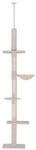 PawHut Kratzbaum beige Spanplatte B/H/L: ca. 34x260x40 cm