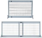 PawHut Hunde-Schutzgitter grau Kiefer B/H/L: ca. 36x183x69 cm