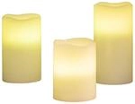 LED-Kerzen 3er Set wei&szlig;