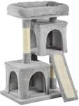 PawHut Kratzbaum hellgrau Spanplatte B/H/L: ca. 39x83x59 cm