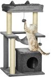 PawHut Kratzbaum grau Spanplatte B/H/L: ca. 48x48x90 cm