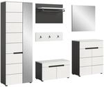 Garderobe Canu basaltgrau Nachbildung wei&szlig; B/H/T: ca. 255x190x37 cm