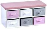 Kesper Kinder-Sitzbank rosa Polyester B/H/L: ca. 29,5x31x68 cm