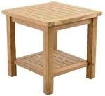 VCM Beistelltisch braun Teakholz B/H/T: ca. 50x50x50 cm