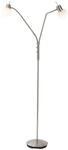 GLOBO Stehlampe LOXY 47160201X wei&szlig; Opal nickel Metall Glas H/D: ca. 150x23 cm 2