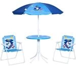Outsunny Sitzgruppe blau Metall B/H/L: ca. 49,5x49,5x50 cm