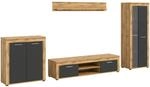 Wohnwand Jam Eiche Wotan Nachbildung grau B/H/T: ca. 330x159x35 cm