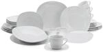 CreaTable Kombiservice Square wei&szlig; Porzellan 30 tlg.