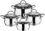Topfset Gourmet silber Edelstahl 8 tlg.