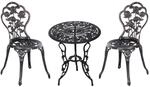 Outsunny Bistro-Set bronze Alu B/H/L: ca. 60x67x60 cm