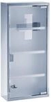 Medizinschrank transparent Edelstahl B/H/L: ca. 12x57x27 cm