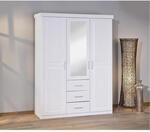 Kleiderschrank Geraldo wei&szlig; B/H/T: ca. 140x190x55 cm