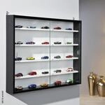 Vitrine Collecty schwarz wei&szlig; Holzwerkstoff B/H/T: ca. 80x60x10 cm