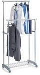 Zeller Rollkleiderst&auml;nder Silbergrau Metall B/H/L: ca. 43x170x83 cm