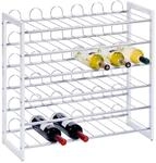 Zeller Weinregal f&uuml;r 36 Flaschen wei&szlig; Metall B/H/L: ca. 26,5x63x68 cm