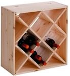 Zeller Weinregal natur Holz B/H/L: ca. 25x52x52 cm