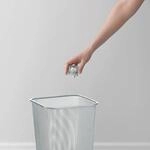 Zeller Papierkorb silber B/H/L: ca. 26,8x35x26,8 cm