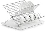 Zeller Geschirrabtropfst&auml;nder wei&szlig; Metall B/H/L: ca. 32x23x43 cm