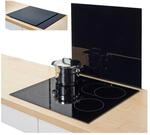 Zeller Herdblende-/Abdeckplatte schwarz Glas B/H/L: ca. 50x0,8x56 cm
