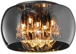 TRIO Deckenleuchte Vapore Chrom Glas H/D: ca. 22x40 cm G9 5 Brennstellen