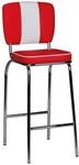 Barhocker rot wei&szlig; Kunstleder Stoff B/H/T: ca. 40x110x38 cm