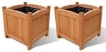 Hochbeet 2er-Set braun Holz B/H/L: ca. 30x30x30 cm