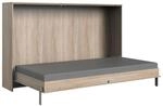 Klappbett Juist Eiche S&auml;gerau Nachbildung Liegefl&auml;che B/L: ca. 120x200 cm
