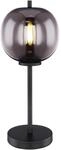 GLOBO Tischleuchte Blacky schwarz Glas Metall H/D: ca. 45x18,5 cm E27 1...