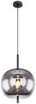 GLOBO Pendelleuchte Blacky schwarz Metall Rauchglas H/D: ca. 120x30 cm E27 1